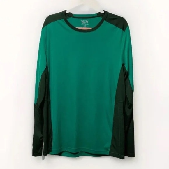 Mountain Hard Wear Forest Green Color Block Long Sleeve Size Large - Picture 1 of 8